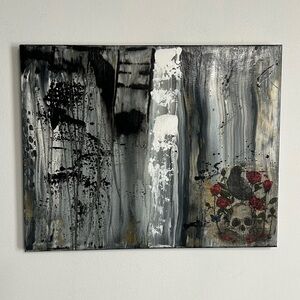 Original Abstract Painting Canvas Acrylic Mixed Media Signed Titled Wicked Spell